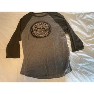 LUCKY BRAND  Too Tough To Die  Graphic T Shirt  Size XL (Fits Loose) 3/4 Sleeve